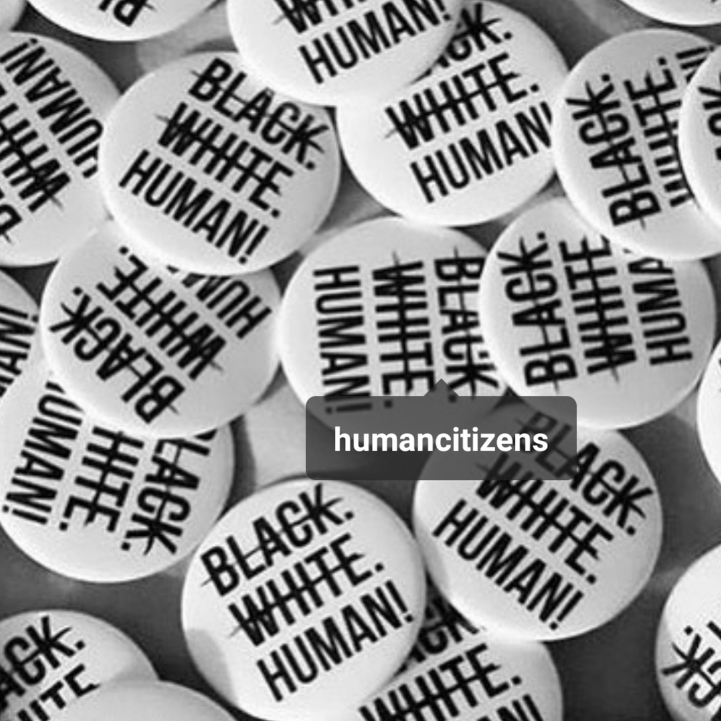 Black, White, Human Custom Button (3 Pack)