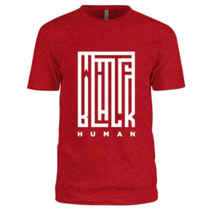Black, White, Human! Illusion T-Shirt (Red) - Unisex