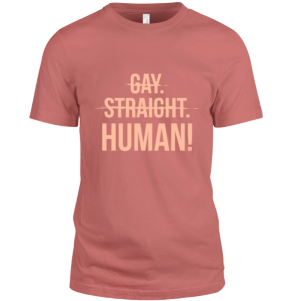 Gay, Straight, Human! T-Shirt (Mauve) - Unisex