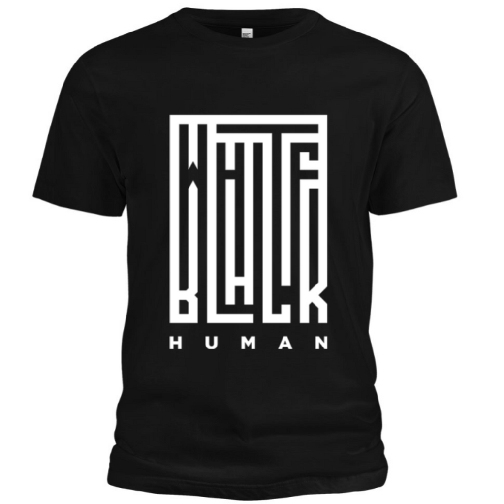 Black, White, Human! Illusion T-Shirt (Black) - Unisex