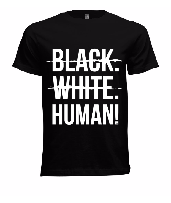 Black, White, Human! Signature T-Shirt (Black) - Unisex